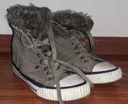 Wysokie trampki ocieplane, futerko, buty roz. 37