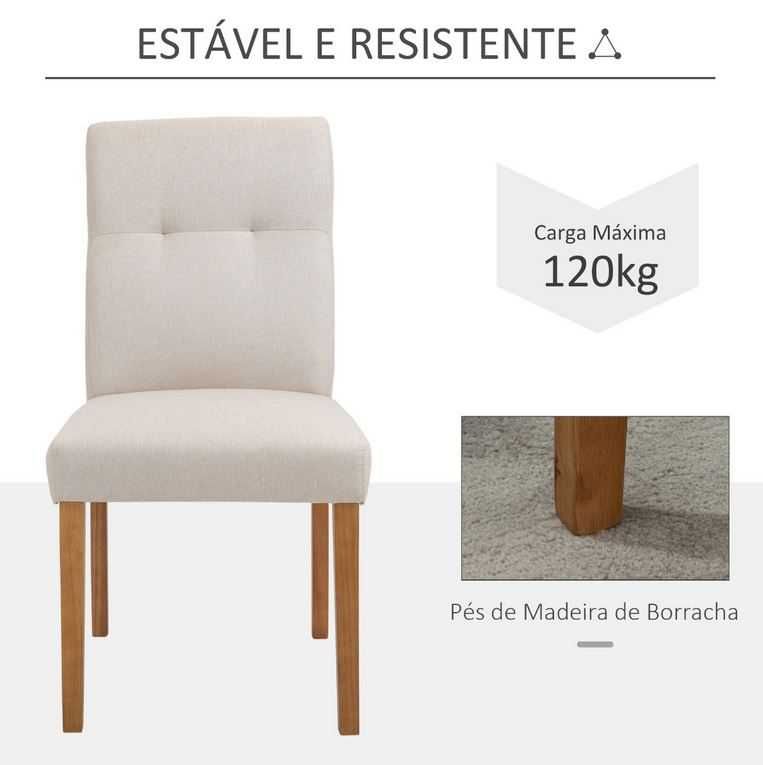 Conjunto de 2 Cadeiras com Encosto Alto