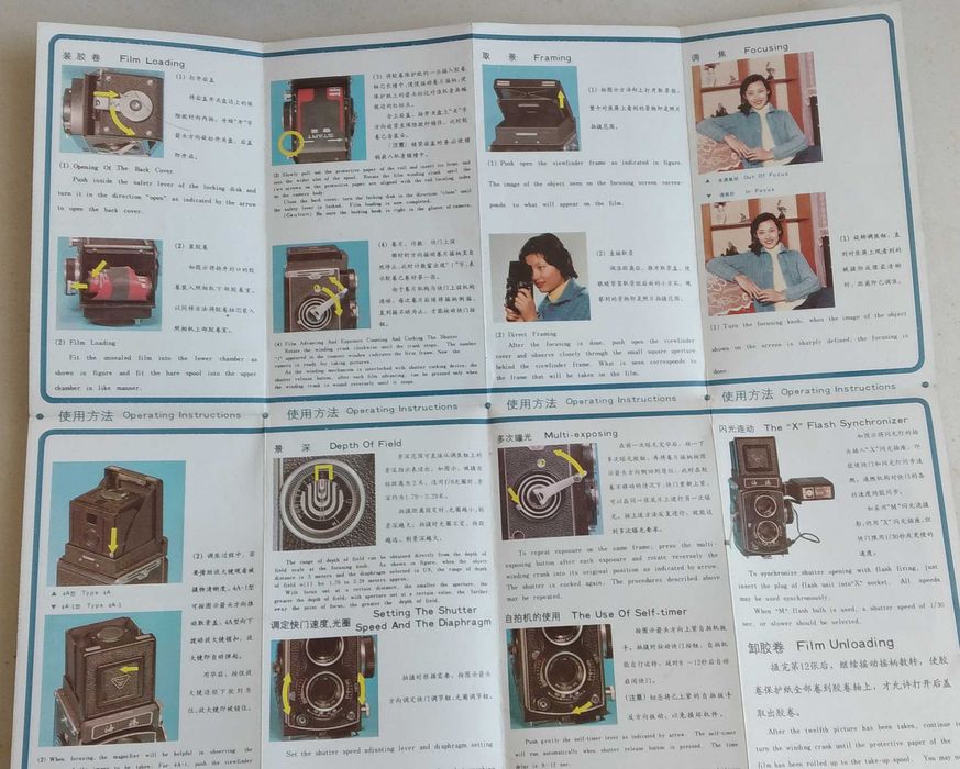 Seagull 120 - Grande formato 6x6 + Fotómetro Gossen Bix3 + Flash