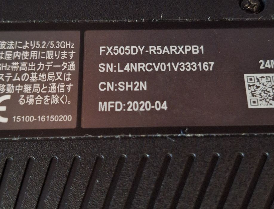 Asus Tuf  GAMING FX505DY