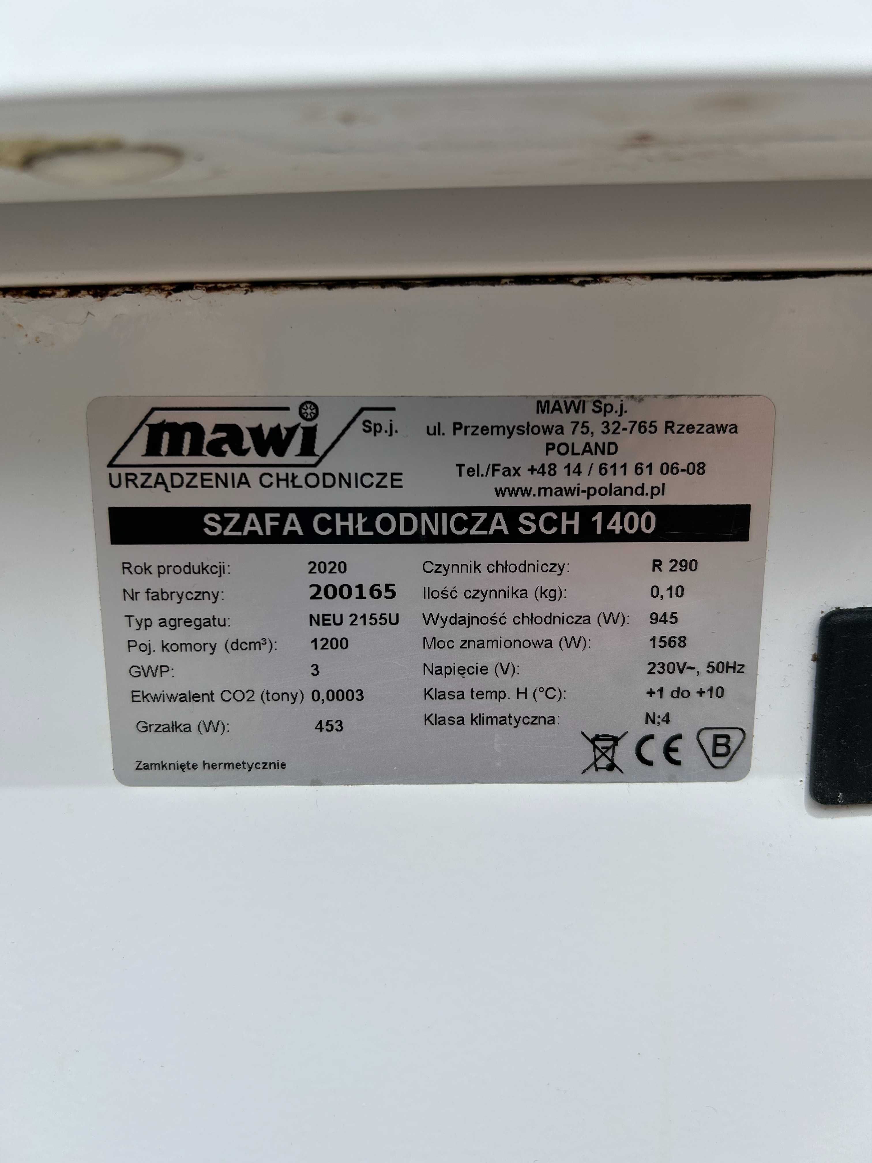 Szafa chłodnicza Mawi 2020r zapleczowa