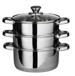 Panela com 2 cestos cozinhar vapor