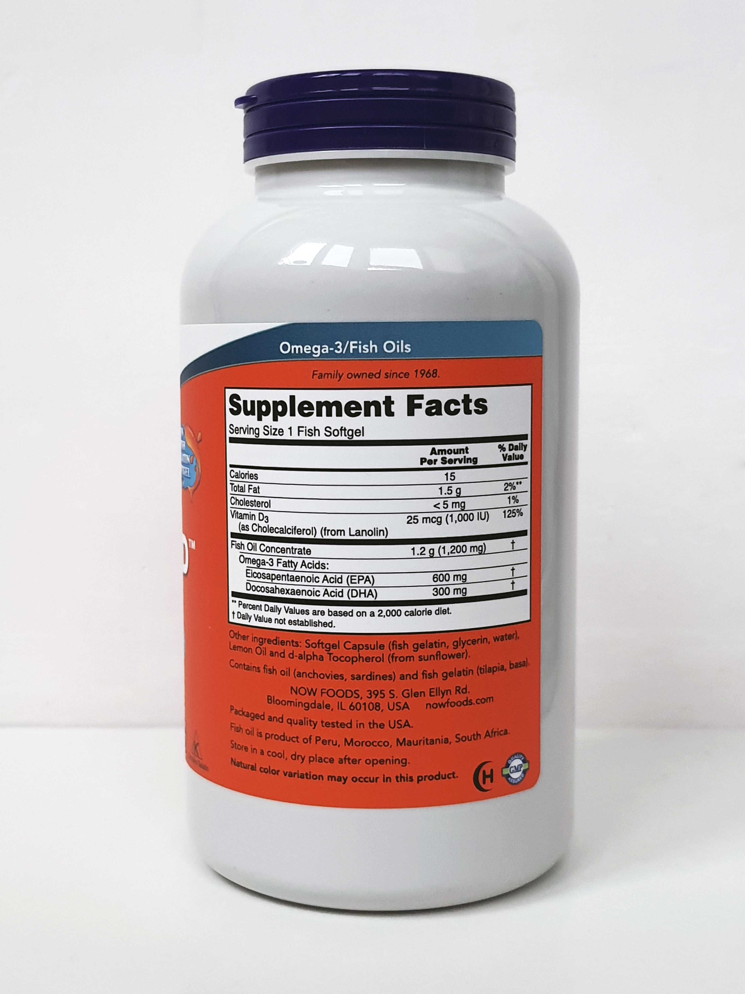 Риб'ячий жир омега-3 Now Foods Ultra Omega 3-D, 180 капсул
