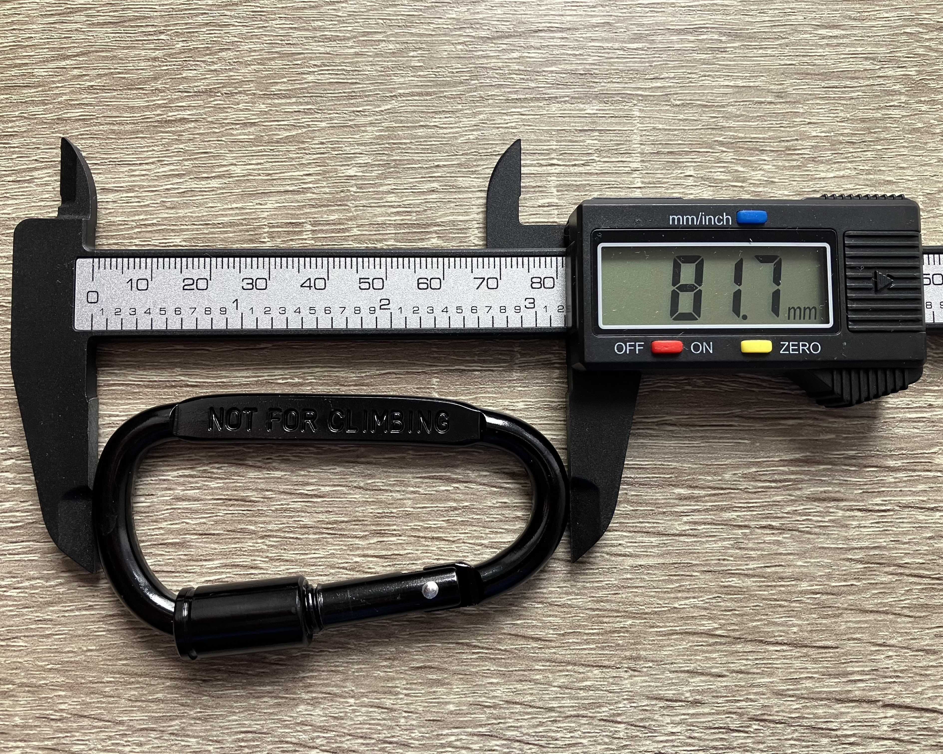 Zestaw! Stalowe karabińczyki strażackie 6 sztuk (80mm x 6mm) czarne!