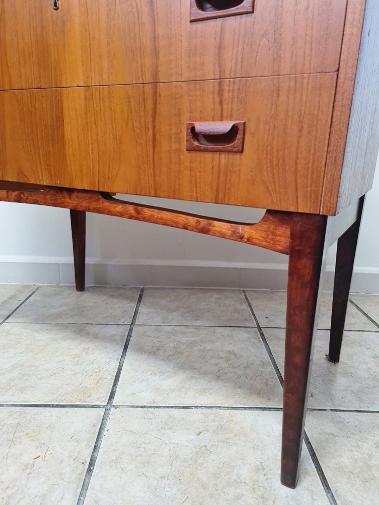 Sekretarzyk,biurko tekowe,skandynawski design,Szwecja lata 60,vintage