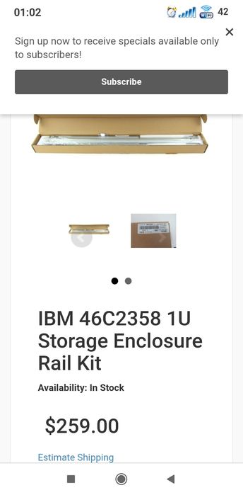 Направляющие IBM системы (слайдер)68Y7226 та комплект IBM 46C2358