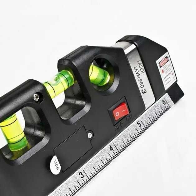 Лазерний рівень Laser Level Pro 3 з вбудованою рулеткою / уровень