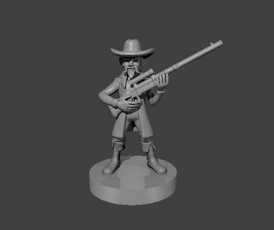 Miniaturas Aventureiros RPG Impressos em 3D - Classe: Gunslinger