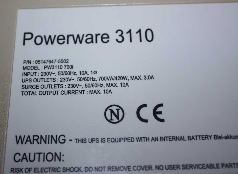 Продам UPS. ДБЖ. ИБП. Poweware 3110 700ВА 420Вт.