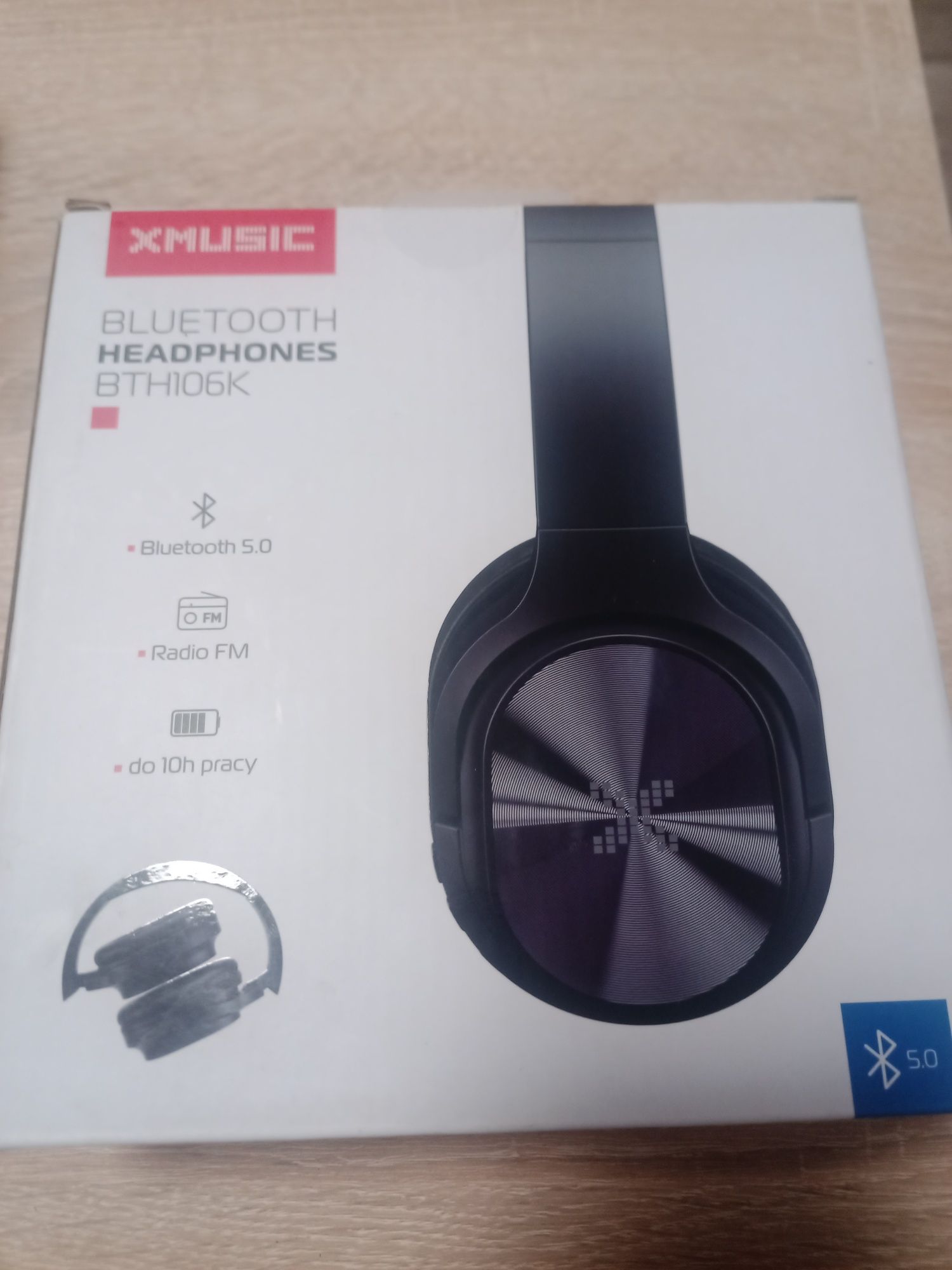 Słuchawki nauszne Bluetooth BTH106K nowe oryginalnie zapakowane