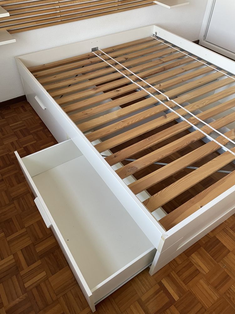 Cama Brimmes Ikea 1,60m com Gavetas