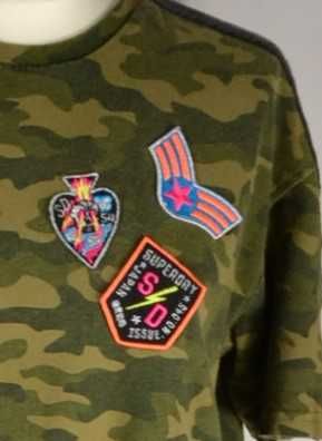 SUPERDRY Neon Patch Box Koszulka Damska 36 Oryginalna Tshirt Bawełna