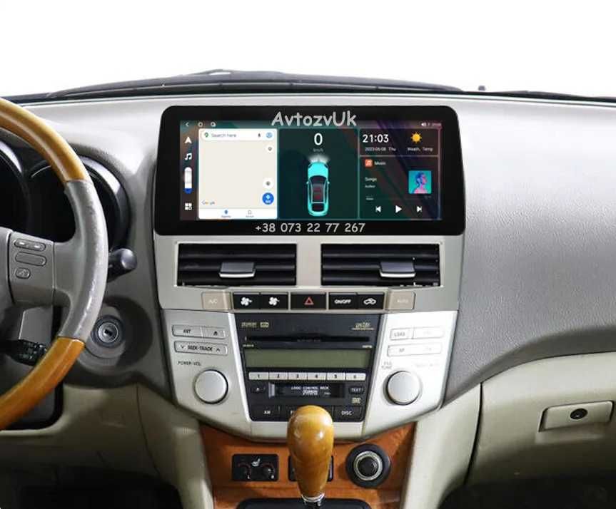 Магнитола LEXUS RX300 RX330 RX350 RX400H Лексус GPS CarPlay Android 14