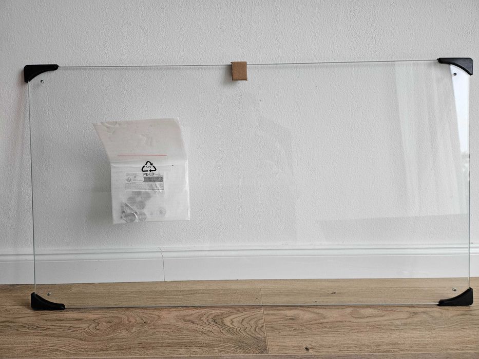 vidaXL Panel ochronny do kuchni, przezroczysty, 90x50 cm, szkło