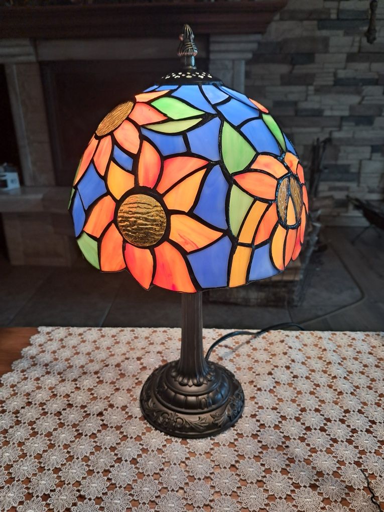 Lampka nocna Lampa witrażowa w stylu tiffany lamps witraż old money