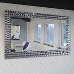 Srebrne lustro glamour prostokatne 120x200 cm M-0533-04