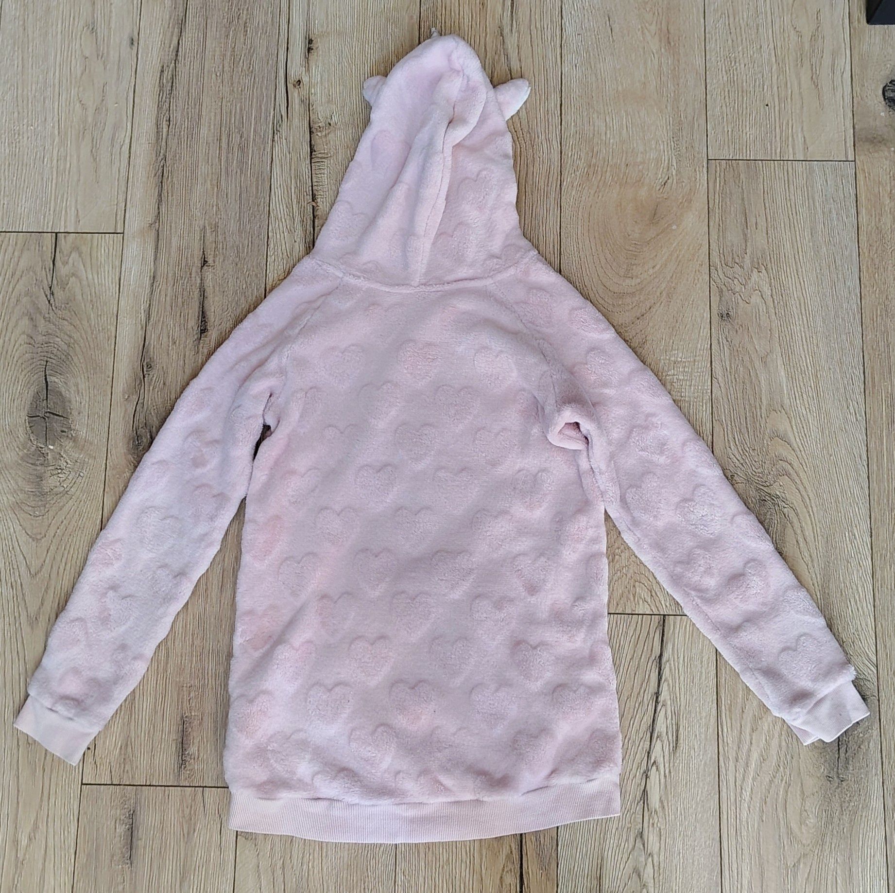 Bluza z kapturem dziewczęca różowa jednorożec mięciutka H&M 134-140