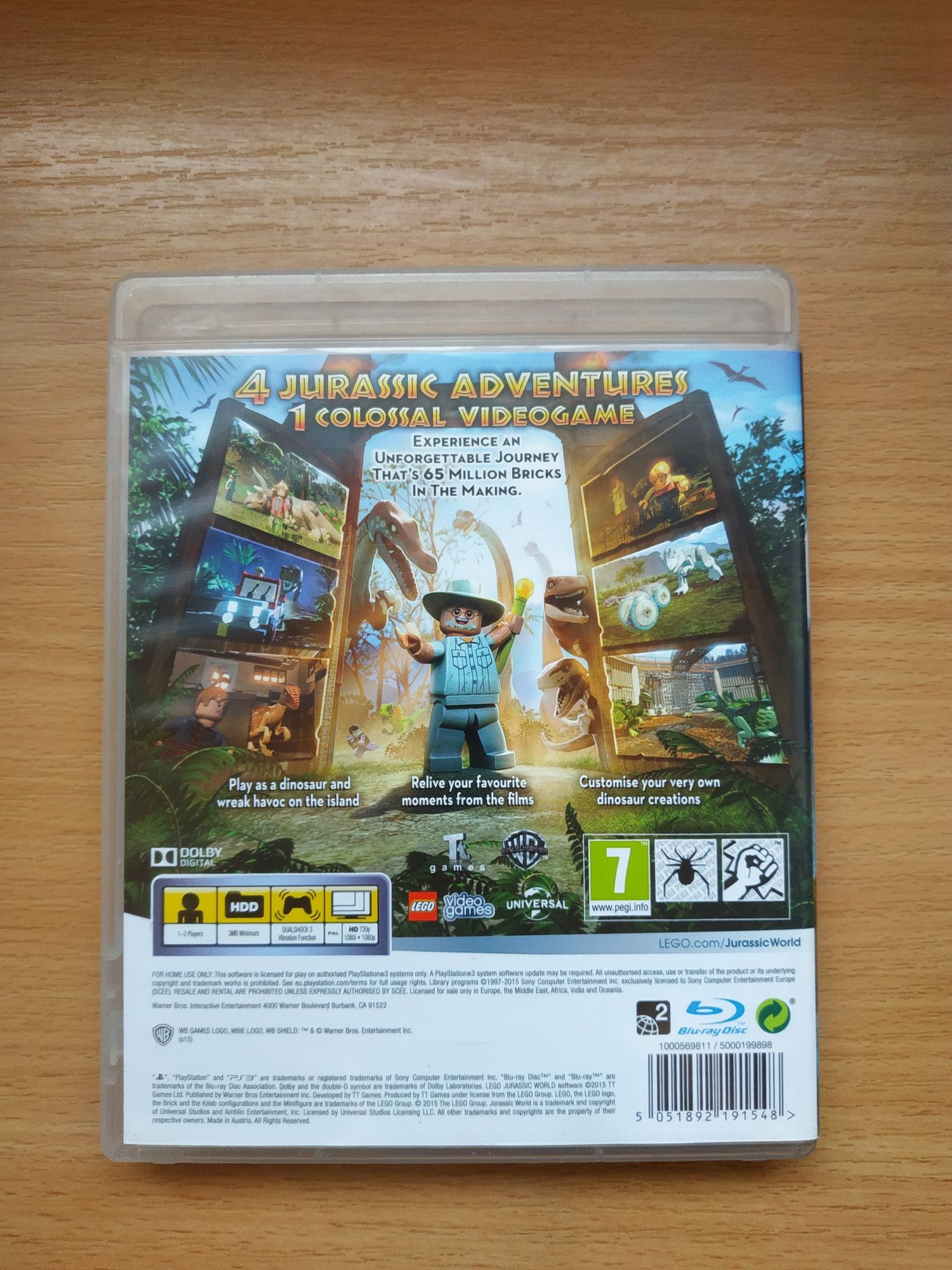 Lego jurassic world ps3,możliwa wysyłka przez olx