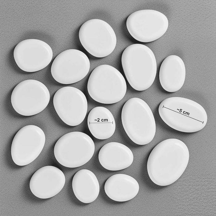 Kamienie dekoracyjne rzeczne wysoko polerowane czarne 2-5 cm ok.75szt.