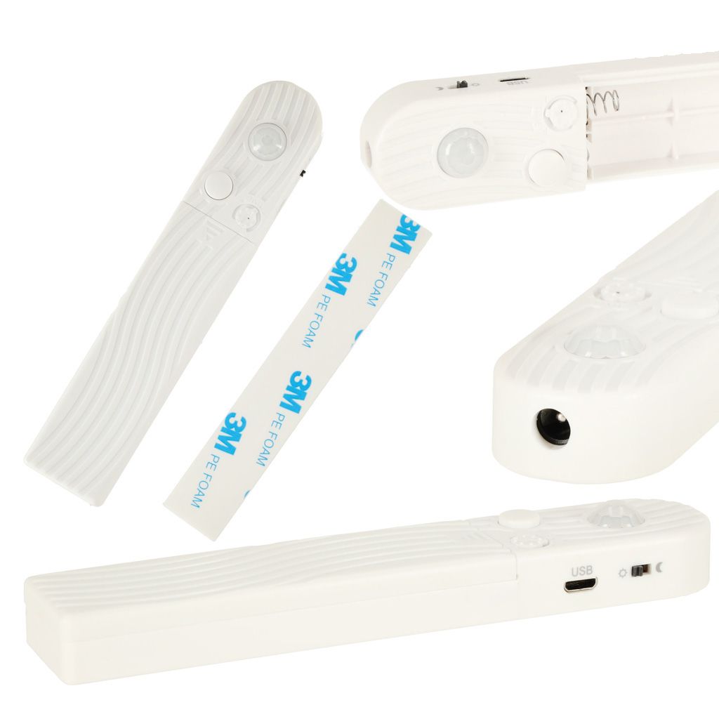 Taśma LED na Baterie z Czujnikiem Ruchu USB Energooszczędna 1m