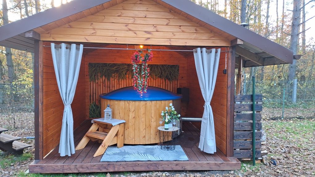 Urokliwy domek dla 6os. - Wypoczynek w lesie, jacuzzi balia
