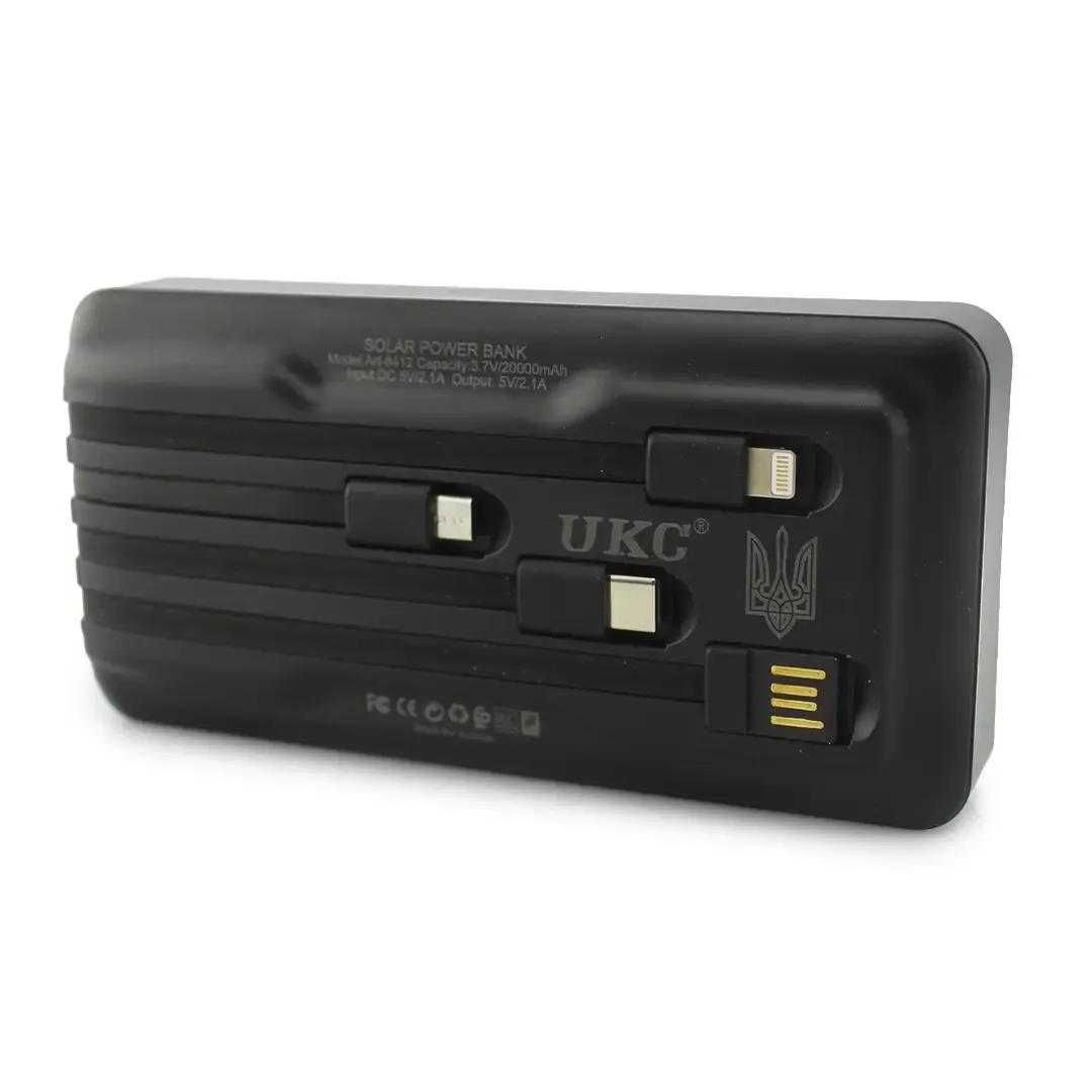 Powerbank 20000mah 10W потужний повербанк павербанк з кабелями ліхтар