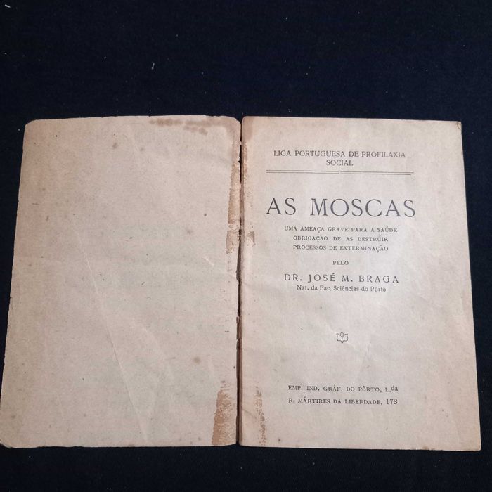Pequeno e antigo livro " As Moscas "
