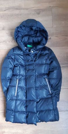 Benetton куртка пальто пуховик синя 8 -10 років