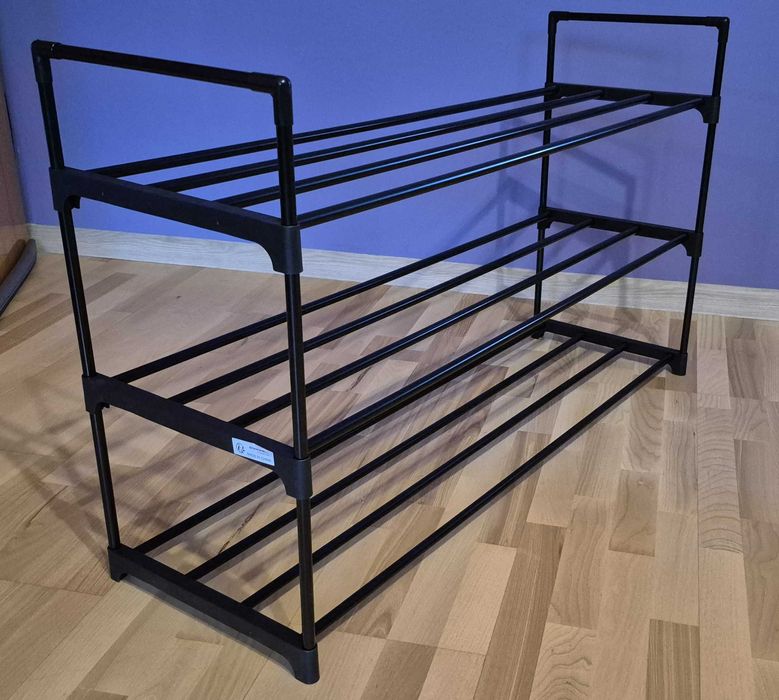 Modułowy regał  – 3 poziomy, stalowa konstrukcja , np - buty ręczniki
