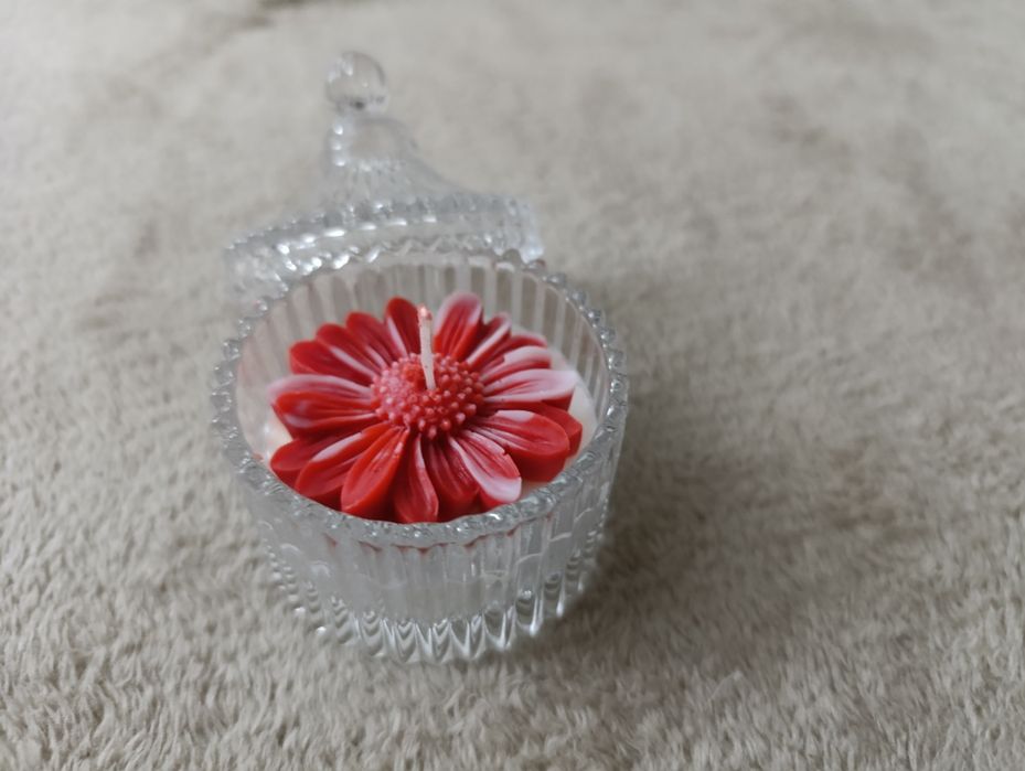 Guarda jóias em vidro com vela artesanal