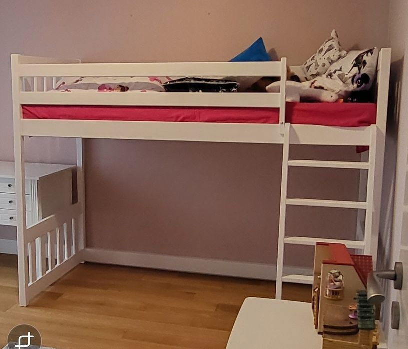Łózko dziecięce na antresoli 90x200
