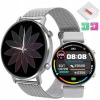 Smartwatch Damski Zegarek Puls Kroki Pasek Gratis - Szary