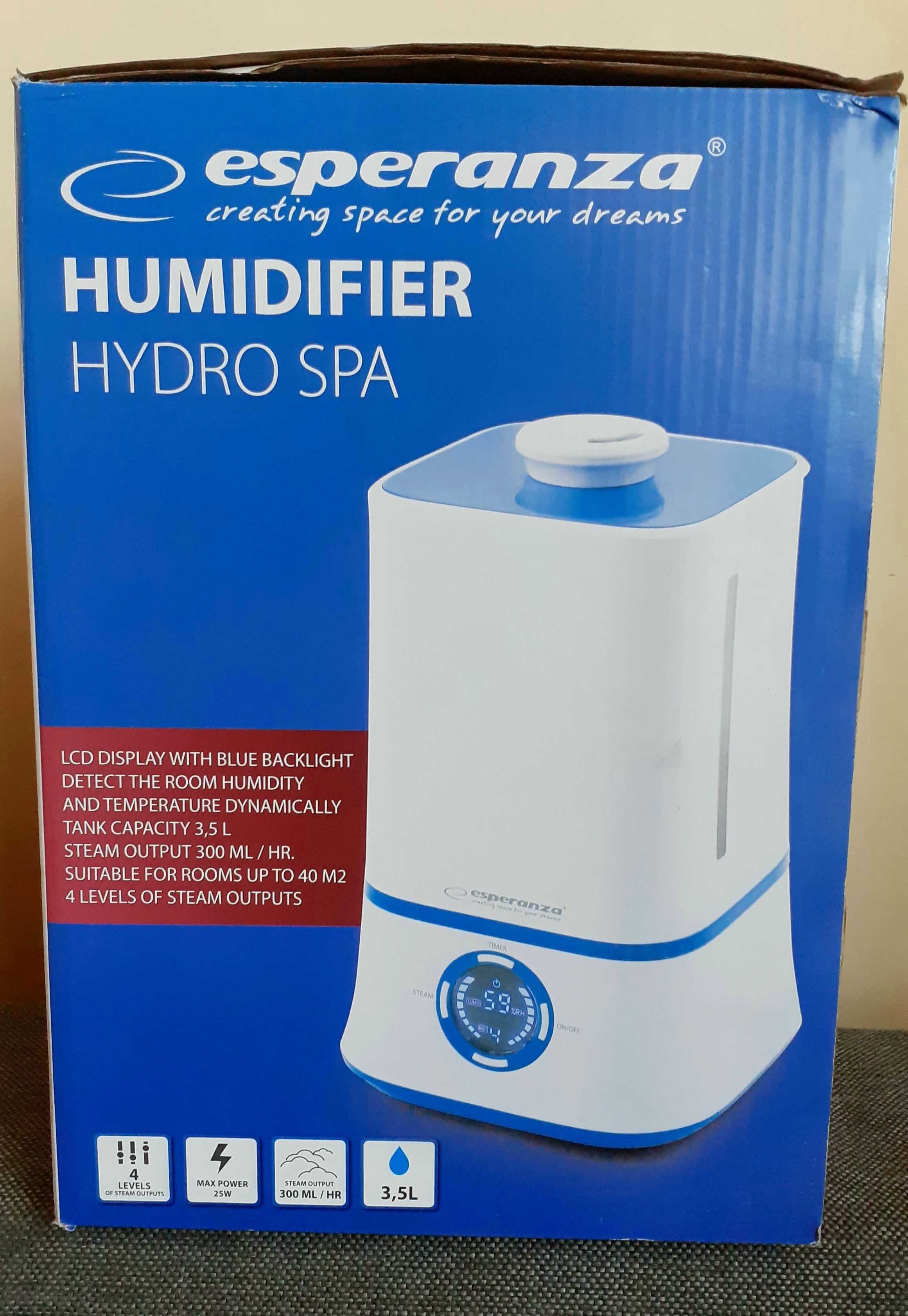 NOWY nawilżacz powietrza Humidifier Hydro SPA Esperanza