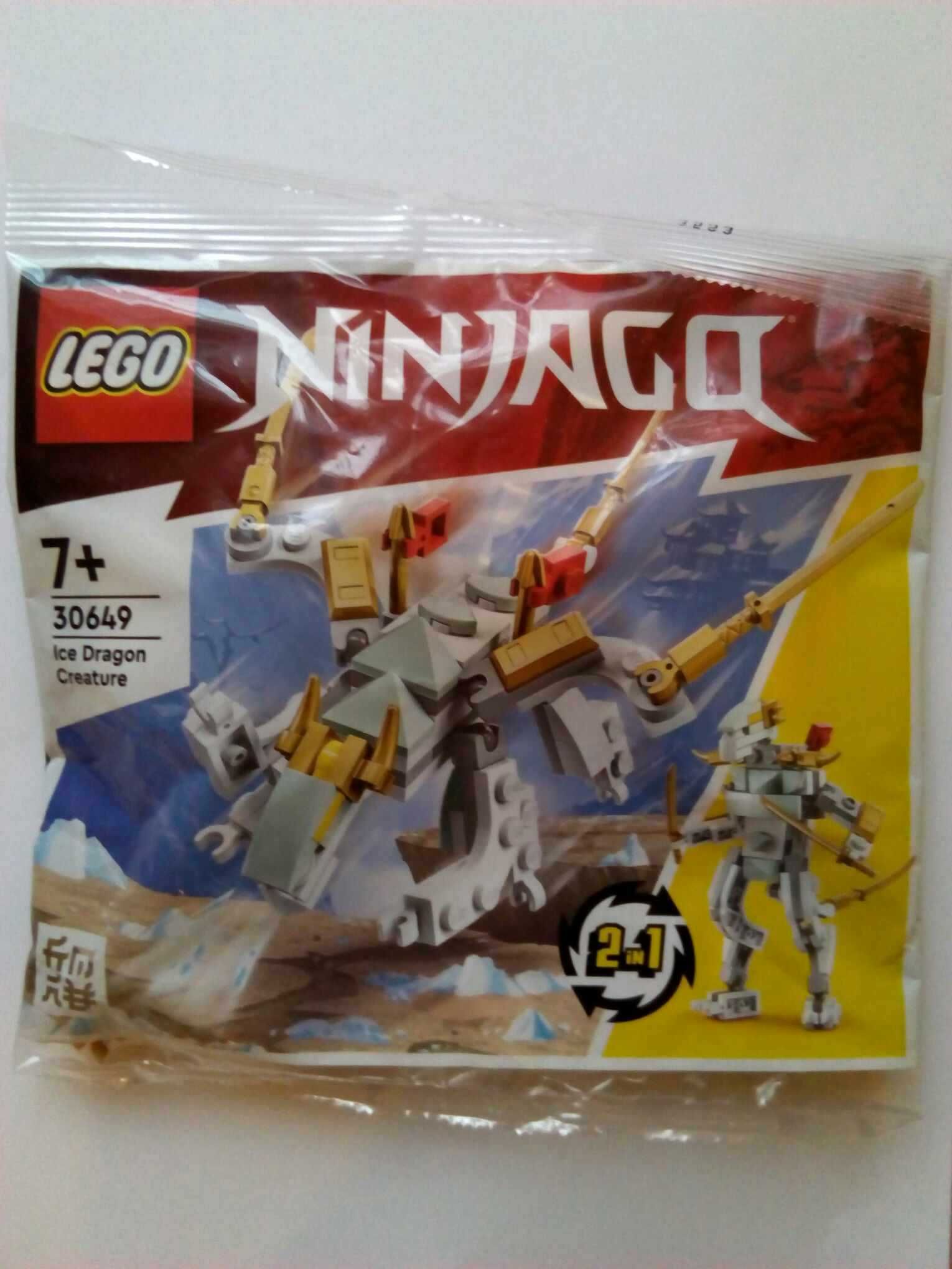LEGO  Ninjago Ice Dragon Creature 2w1 30649 lodowy smok saszetka