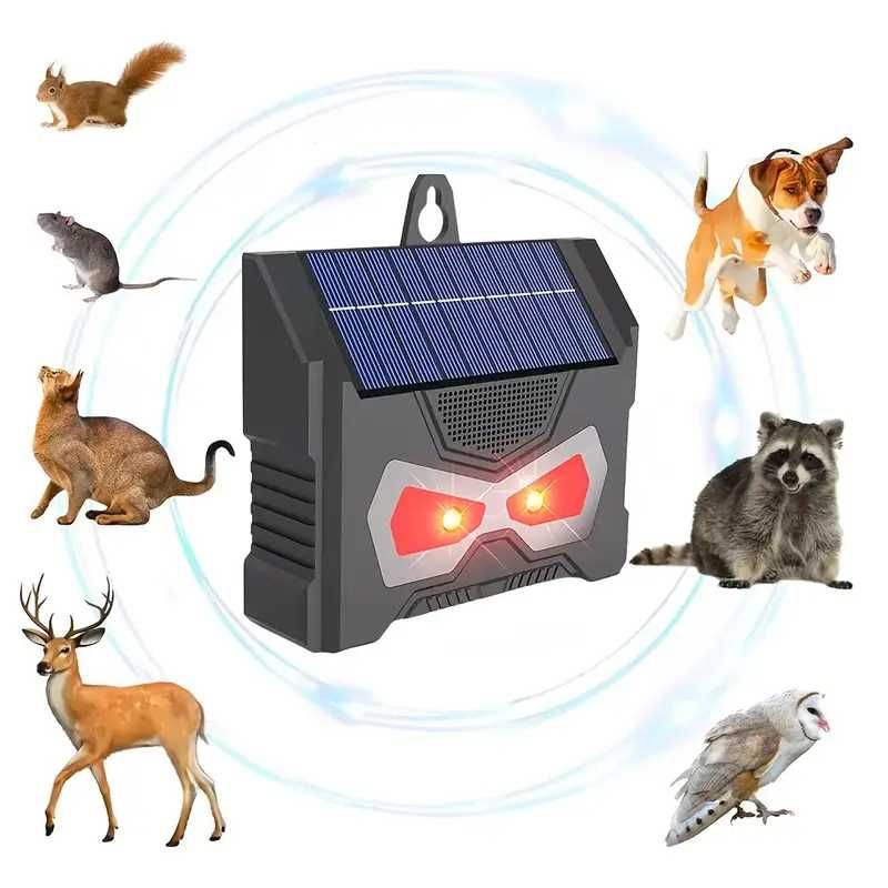 Solarny odstraszacz zwierząt kun gryzoni szczurów ultradźwiękowy