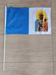 Flaga Kościelna Maryjna 50 x 30 cm materiał Matka Boska Częstochowska