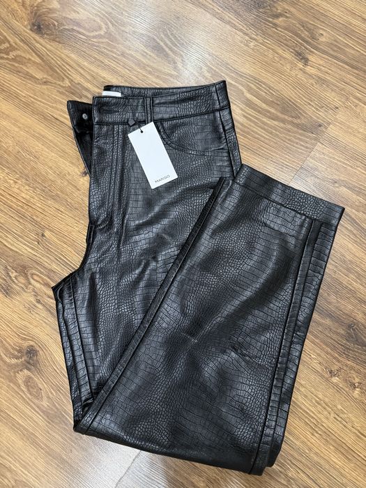 Кожаные женские штаны Mango