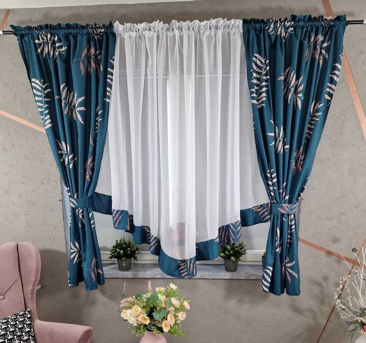 firana 400x160 z zasłonami