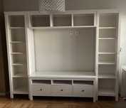 Hemnes ikea biala bejca szafka rtv pod tv komplet