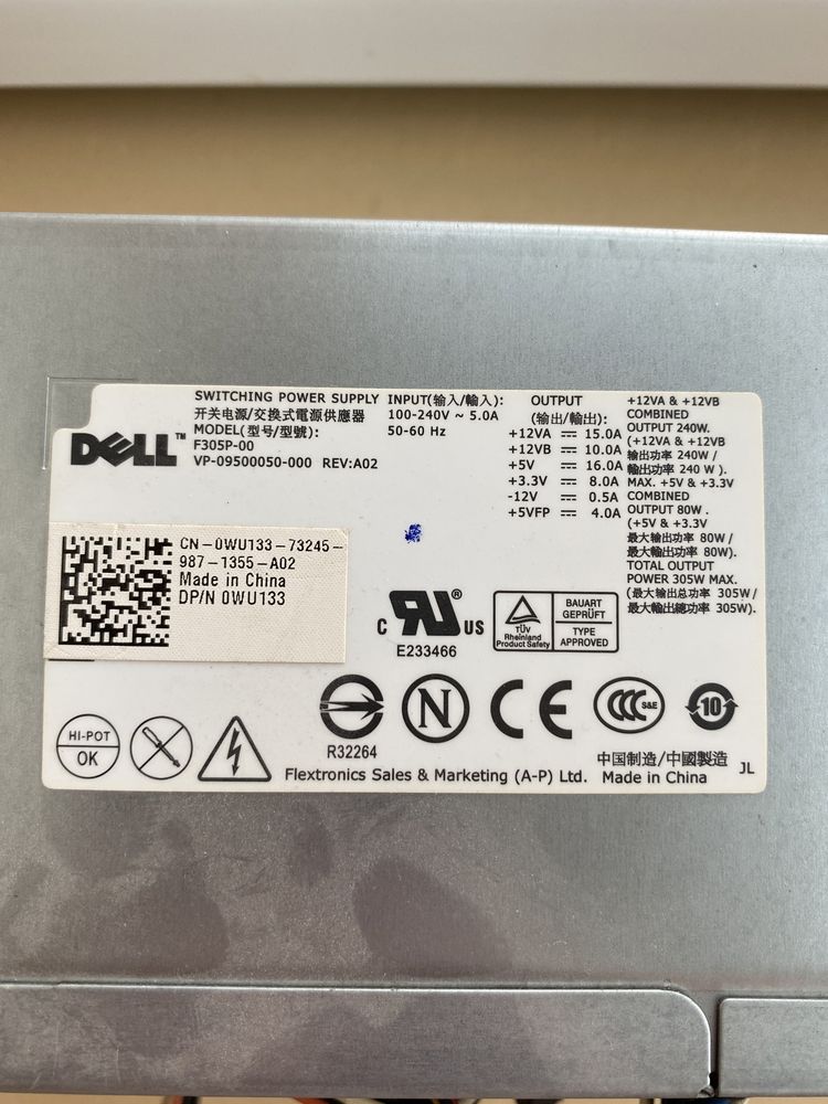 Блок питания 305W Dell F305P-00