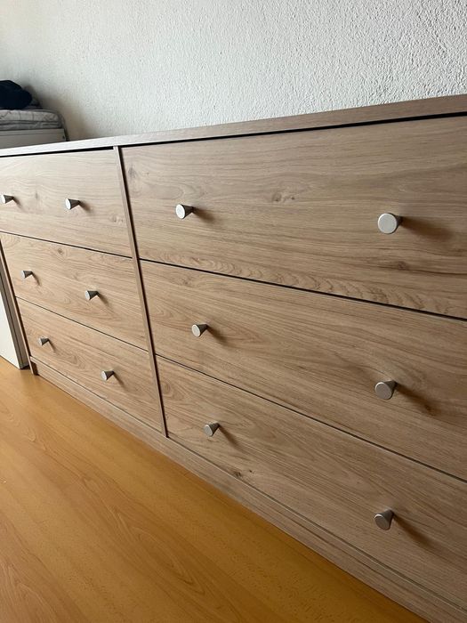 Cómoda carvalho Dupla Aveiro 6 Gavetas