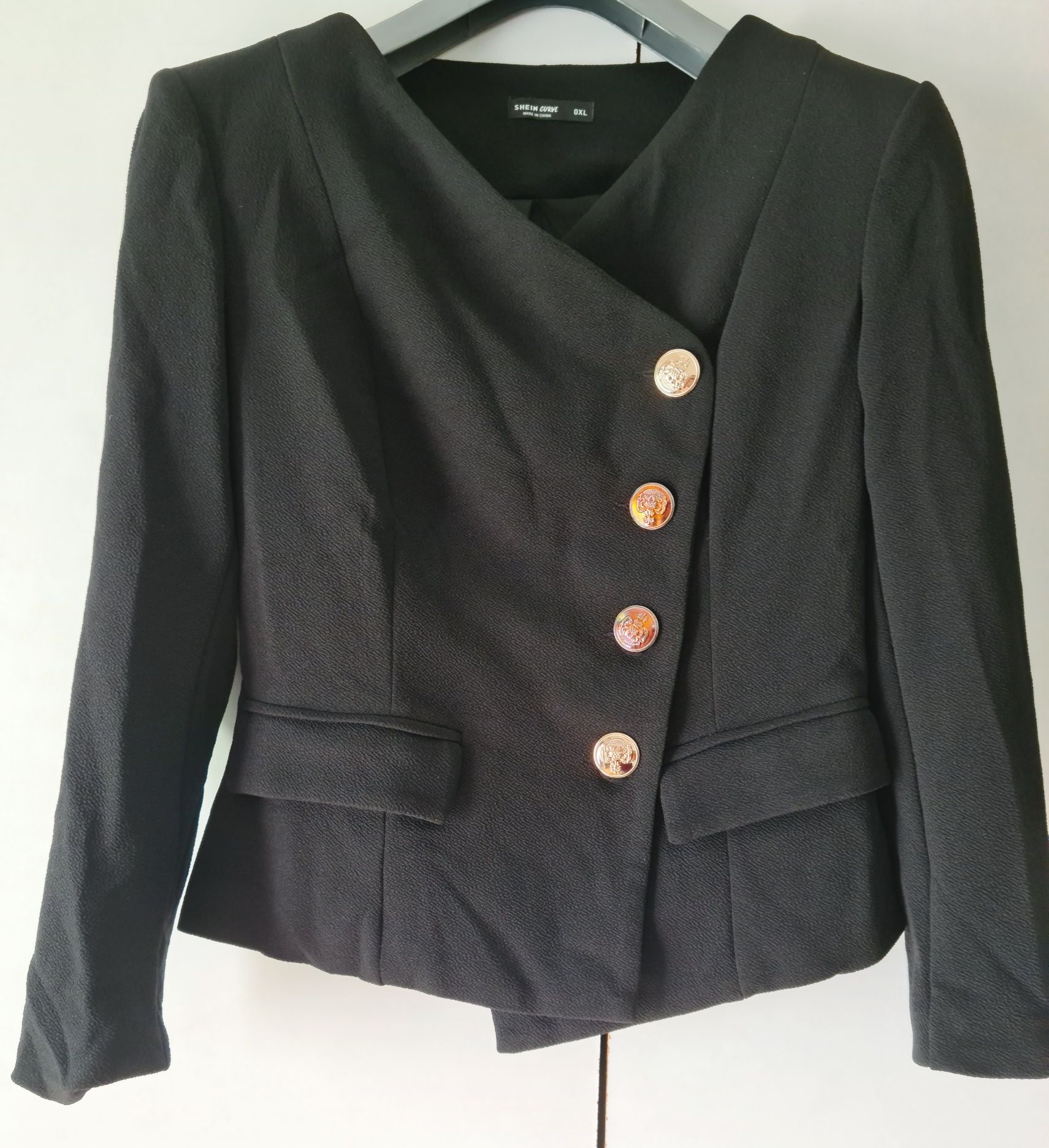 Blazer Preto Shein, 0XL, Novo