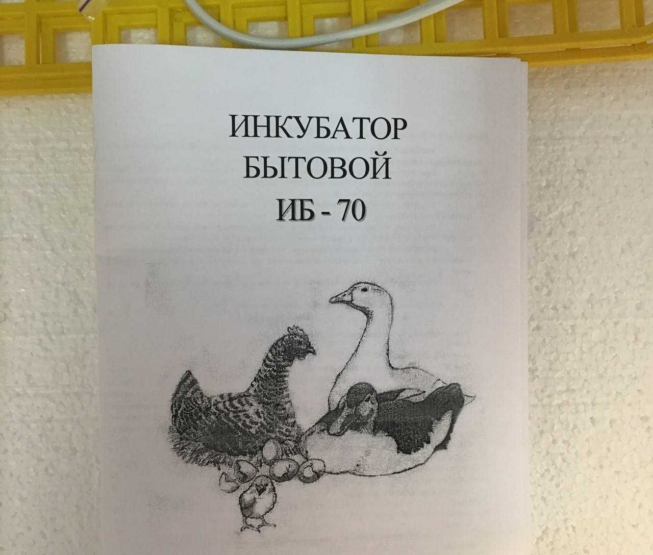 Інкубатор Наседка ІБ-70 на 70 яєць з ручним переворотом