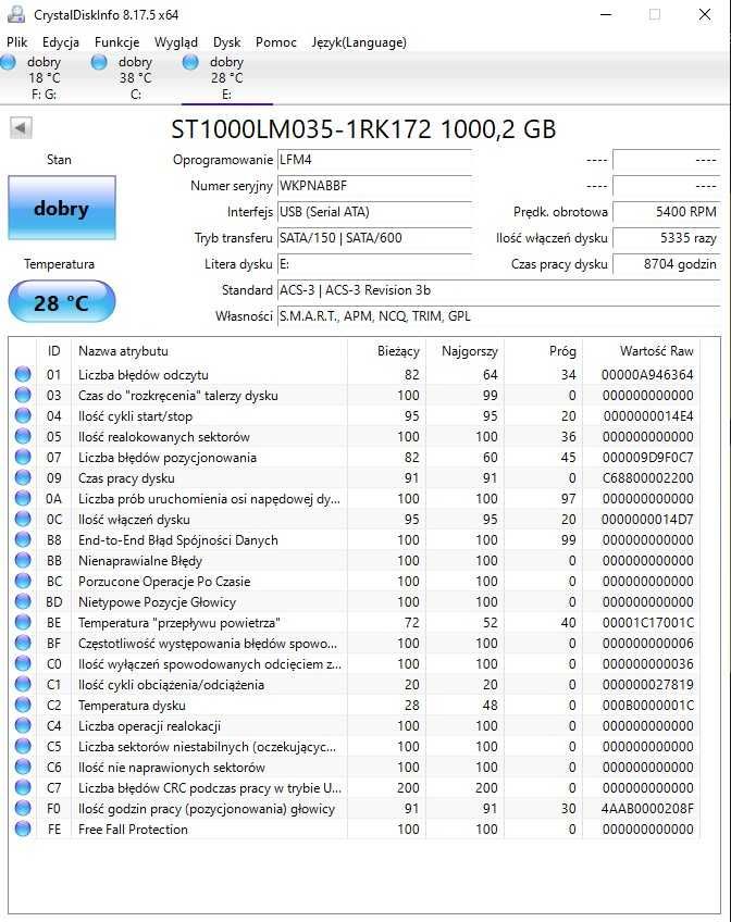 Dysk Seagate 1TB 2.5" SATA III (ST1000LM035)