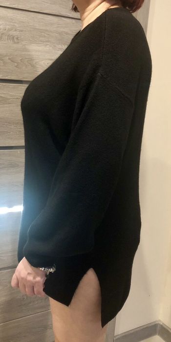 Czarny długi sweter H&M L 48-50