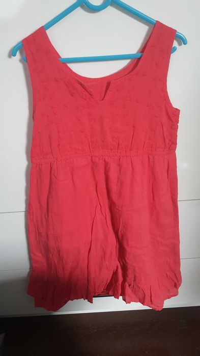 Sukienka letnia 130 czerwona dziewczęca