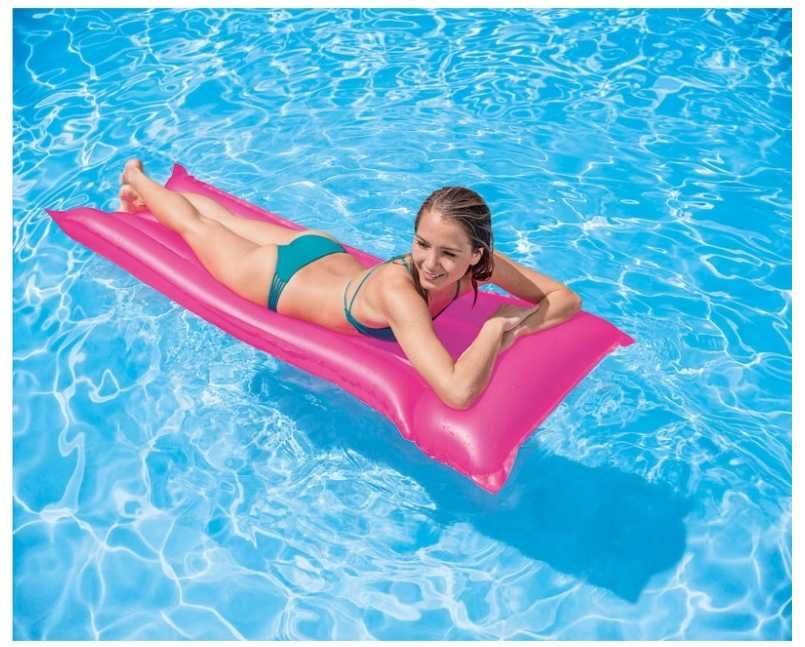 INTEX Dmuchany Materac Plażowy różowy 183x69 cm