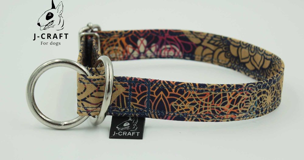 Mocne szelki, obroże i smycze bulterier, pit bull, amstaff - wzory