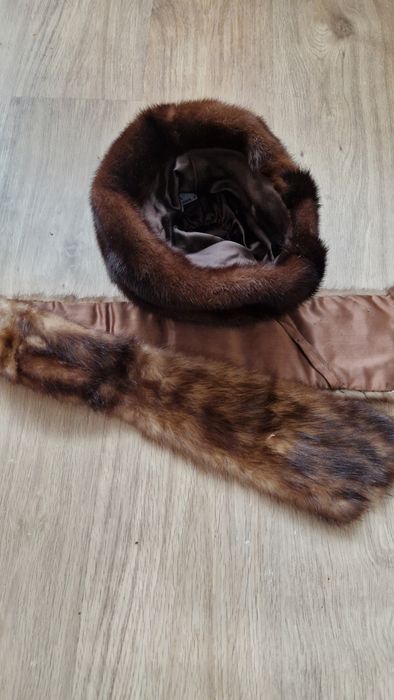 Czapka+kołnierz z jakiegoś futra