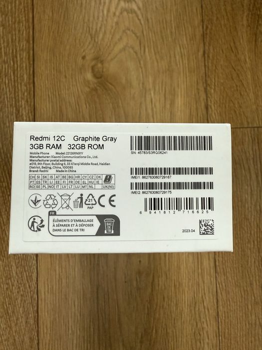 Xiaomi Redmi 12C 3/32GB Graphite Gray. Nowy! Poznań